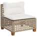 Set de sofás de jardín y cojines 8 piezas ratán sintético beige