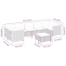 Set de sofás de jardín y cojines 8 piezas ratán sintético beige