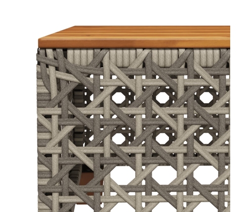 Set de sofás de jardín y cojines 8 piezas ratán sintético gris