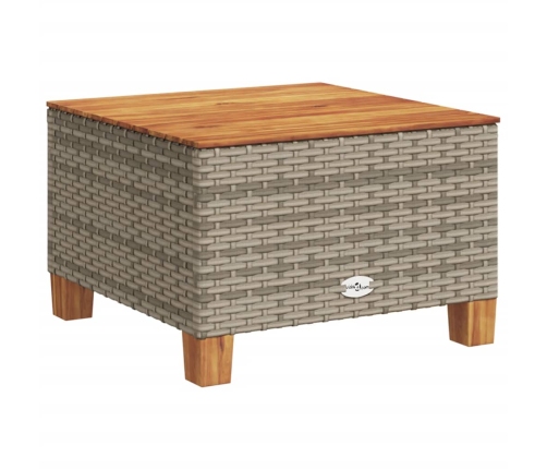 Set de muebles de jardín 9 pzas y cojines ratán sintético gris