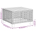 Set de muebles de jardín 9 pzas y cojines ratán sintético gris