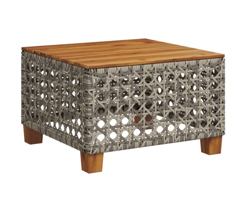 Set de muebles de jardín 9 pzas y cojines ratán sintético gris