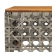 Set de muebles de jardín 9 pzas y cojines ratán sintético gris