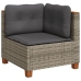 Set de muebles de jardín 6 pzas y cojines ratán sintético gris