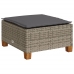 Set de muebles de jardín 6 pzas y cojines ratán sintético gris