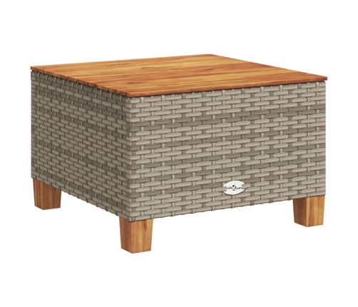 Set de muebles de jardín 6 pzas y cojines ratán sintético gris