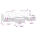 Set de muebles de jardín 6 pzas y cojines ratán sintético gris