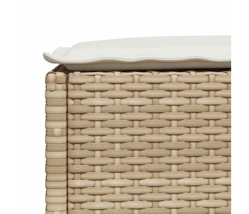 Juego de sofás jardín con cojines 6 pzas ratán sintético beige