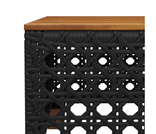 Set de muebles de jardín 5 pzas y cojines ratán sintético negro