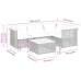Set de muebles de jardín 5 pzas y cojines ratán sintético negro