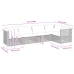 Set de muebles de jardín 5 pzas y cojines ratán sintético negro