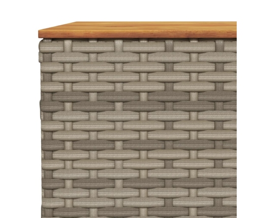 Set de muebles de jardín 6 pzas y cojines ratán sintético gris