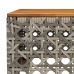 Set de muebles de jardín 6 pzas y cojines ratán sintético gris