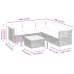 Set de muebles de jardín 6 pzas y cojines ratán sintético gris