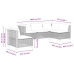 Set de muebles de jardín 5 pzas y cojines ratán sintético negro