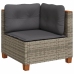 Set de muebles de jardín 6 pzas y cojines ratán sintético gris
