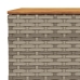 Set de muebles de jardín 6 pzas y cojines ratán sintético gris