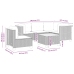 Set de muebles de jardín 6 pzas y cojines ratán sintético gris