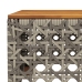 Set de muebles de jardín 6 pzas y cojines ratán sintético gris