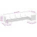 Set de muebles de jardín 6 pzas y cojines ratán sintético gris
