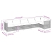 Set de muebles de jardín 6 pzas y cojines ratán sintético gris