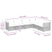 Set de muebles de jardín 6 pzas y cojines ratán sintético gris