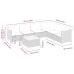 Set sofás de jardín 7 piezas y cojines ratán sintético beige