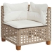 Set sofás de jardín 7 piezas y cojines ratán sintético beige