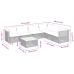 Set sofás de jardín 7 piezas y cojines ratán sintético beige