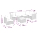 Set sofás de jardín 7 piezas y cojines ratán sintético beige