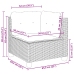 Set sofás de jardín 7 piezas y cojines ratán sintético beige