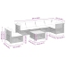 Set sofás de jardín 7 piezas y cojines ratán sintético beige