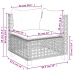 Set sofás de jardín 7 piezas y cojines ratán sintético beige