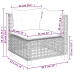 Set de sofás de jardín y cojines 8 piezas ratán sintético beige