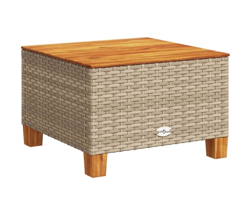 Set de sofás de jardín con cojines 9 pzas ratán sintético beige