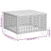 Set de muebles de jardín 9 pzas y cojines ratán sintético gris