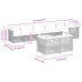 Set de muebles de jardín 9 pzas y cojines ratán sintético gris