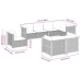 Set de sofás de jardín y cojines 8 piezas ratán sintético beige