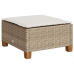 Set sofás de jardín 7 piezas y cojines ratán sintético beige