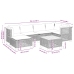 Set sofás de jardín 7 piezas y cojines ratán sintético beige
