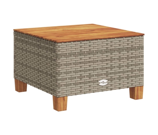 Set de sofás de jardín 8 pzas y cojines ratán sintético gris
