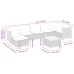 Set de sofás de jardín y cojines 8 piezas ratán sintético beige