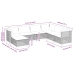 Set sofás de jardín 7 piezas y cojines ratán sintético beige