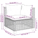 Set sofás de jardín 7 piezas y cojines ratán sintético beige