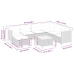 Set de sofás de jardín y cojines 8 piezas ratán sintético beige