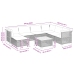 Set de sofás de jardín y cojines 8 piezas ratán sintético gris