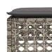 Set de muebles de jardín 6 pzas y cojines ratán sintético gris