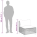 Set de muebles de jardín 6 pzas y cojines ratán sintético gris