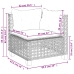 Set de muebles de jardín 6 pzas y cojines ratán sintético gris