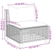 Set de muebles de jardín 6 pzas y cojines ratán sintético gris